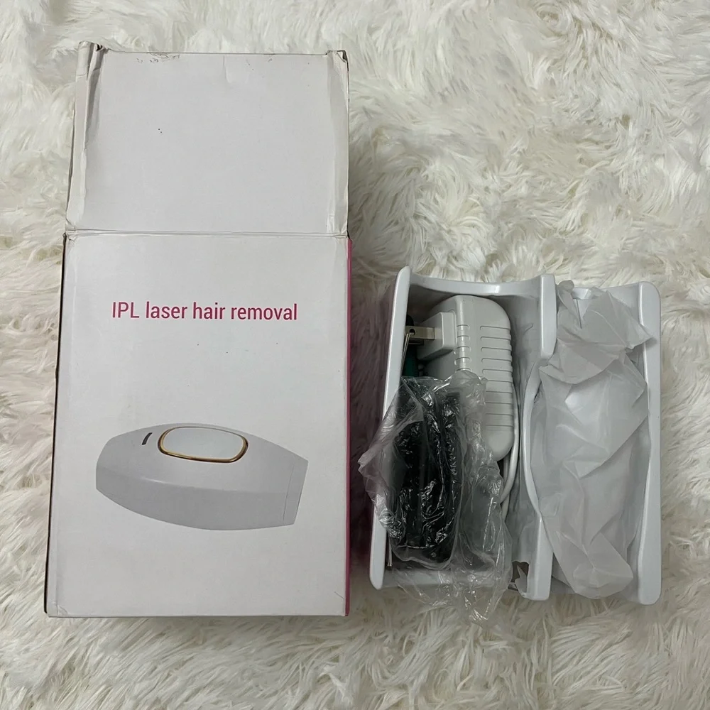 IPL Laser Hair Removal Device - White with Gold Trim